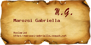 Marozsi Gabriella névjegykártya