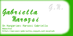 gabriella marozsi business card